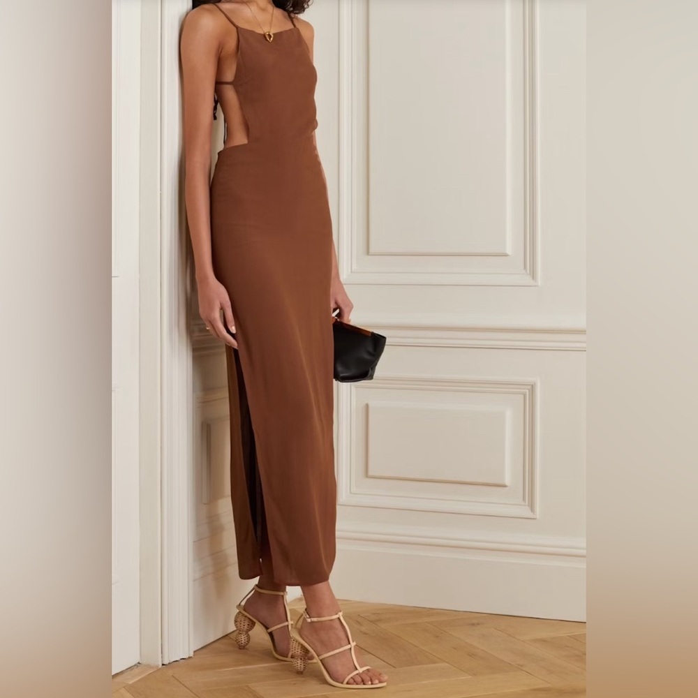 Reformation Houston Maxi Dress (Small) Toffee Brown NWT